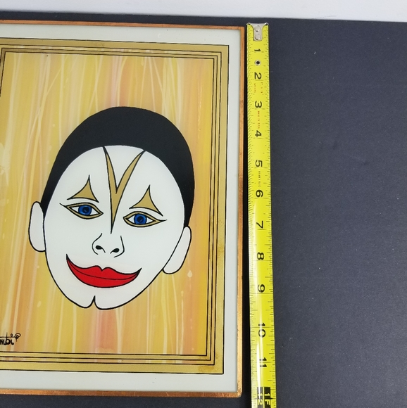 - Glass painting signed Tombi - Picture 6 of 7